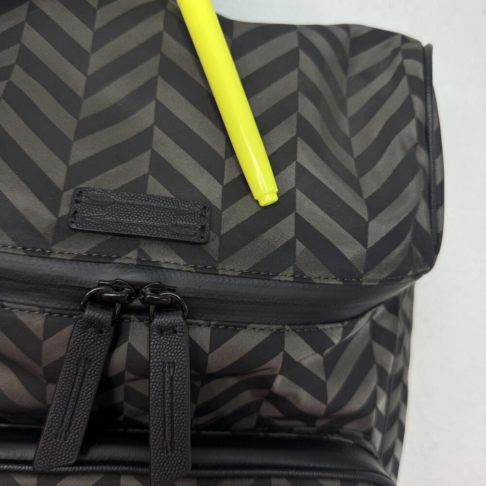 Uri Minkoff Stanton Backpack Laptop Bag Chevron Nylon Black Travel School NEW - Picture 9 of 16